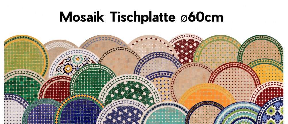 Mosaik Tischplatte ø60cm